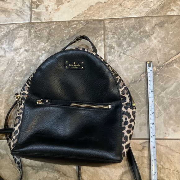 Kate Spade Leather Leopard Print Backpack - Picture 6 of 6
